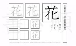 小学1年生で学習する80字の漢字のうち「花」を掲載しています。正しい書き順と読み方を、無料漢字プリントを使ってしっかり覚えておきましょう。